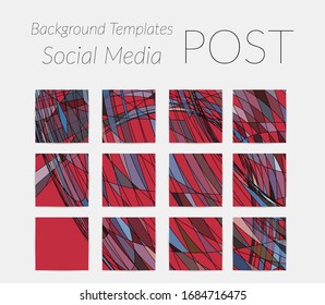 Abstrakter Hintergrund für Social Media-Post-Geschichten. Digitale Vektorillustration-Hintergrund. Wavy Linien und Gitterstruktur. Optisches Kunstmuster. Minimal modernes Design für Marketing-Technologie.