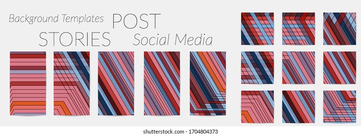 Antecedentes abstractos para las historias en los medios sociales. Fondo de arte digital vectorial. Líneas onduladas y textura de rejilla. Patrón de arte óptico. Diseño minimalista y moderno para la tecnología de marketing.
