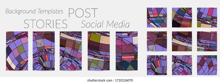 Abstrakter Hintergrund für Social Media-Post-Geschichten. Digitale Vektorillustration-Hintergrund. Wavy Linien und Gitterstruktur. Optisches Kunstmuster. Minimal modernes Design für Marketing-Technologie.