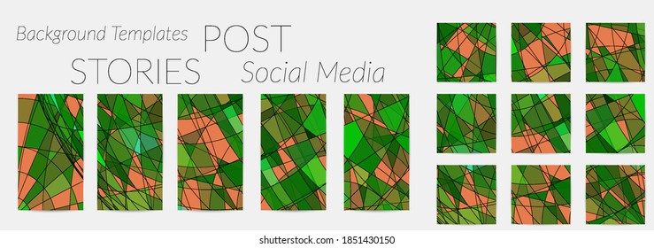 Antecedentes abstractos de las historias en los medios sociales. Fondo de arte digital vectorial. Líneas onduladas y textura de cuadrícula. Patrón de arte óptico. Diseño minimalista y moderno para la tecnología de marketing.
