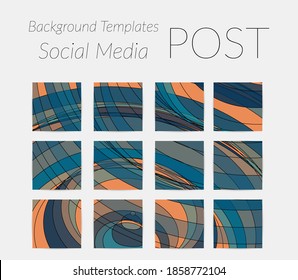 Antecedentes abstractos de las historias en los medios sociales. Fondo de arte digital vectorial. Líneas onduladas y textura de cuadrícula. Patrón de arte óptico. Diseño minimalista y moderno para la tecnología de marketing.