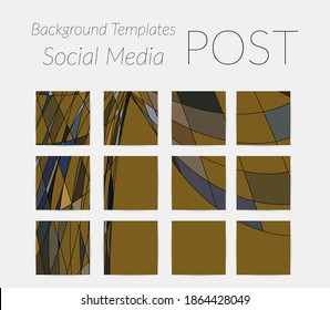 Abstract background set for social media post stories. Vector digital art backdrop. Wavy lines and grid texture. Optical art  pattern. Minimal modern design for marketing technology.
