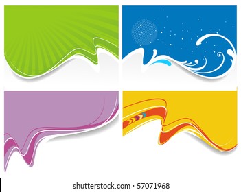 Abstract background set with space of your text. Vector Illustration