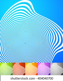 Abstract background set. Square format backgrounds with geometric element in 5 colors + grayscale version