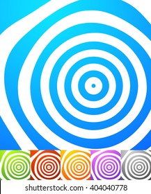 Abstract background set. Square format backgrounds with geometric element in 5 colors + grayscale version