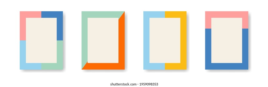 Abstract background set. Vector illustration. Cover template collection on white background. 