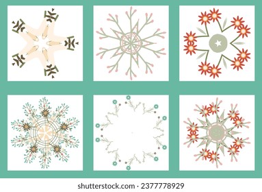 abstrakter Hintergrund mit Winterblumen