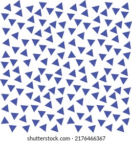 Abstract background with several small blue triangles laid out in a striped pattern.