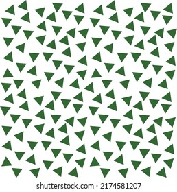 Abstract background with several small green triangles arranged in a striped pattern.