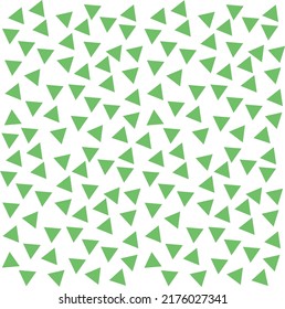 Fondo abstracto con varios pequeños triángulos verdes dispuestos en un patrón rayado.