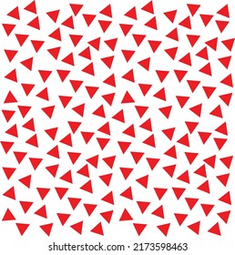 Abstract background with several small red triangles laid out in a striped pattern.