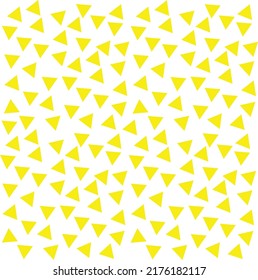 Abstract background with several small yellow triangles arranged in a striped pattern.