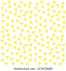 Abstract background with several small yellow triangles arranged in a striped pattern.