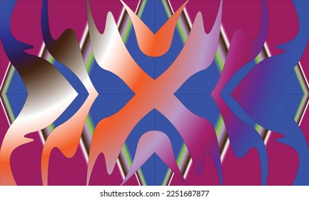fondo abstracto en tonos azules, rosa oscuro, violeta, blanco, naranja, marrón oscuro y verde