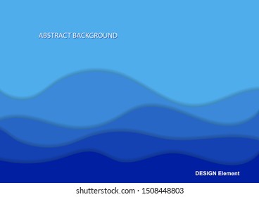 Abstract background in shades of blue for design and decoration of covers, booklets, paper products.