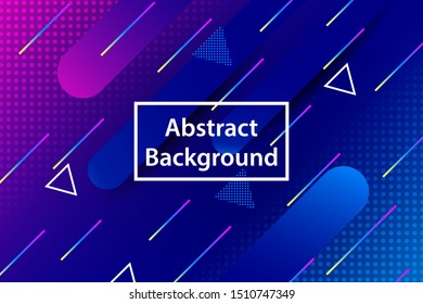 abstract background with shades of blue and purple and triangular shapes