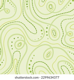 abstract background in shades of green with lines and spots