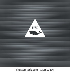 abstract  background with shadows and whale