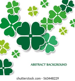 Abstract Background with Shamrocks