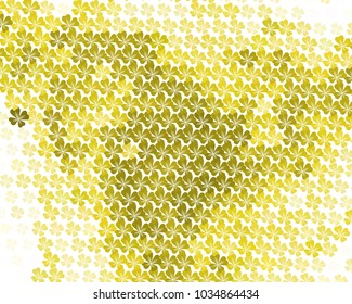 Abstract background with shamrocks. Vector clip art.