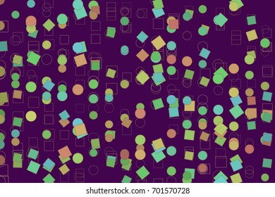 Abstract background with shape of ellipse & square box pattern. Vector illustration graphic.