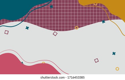 Abstract Background. Shape and Geometric elements in Memphis Style.