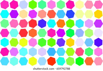 Abstract background with shape of hexagon pattern. Style of mosaic or tile. Vector illustration graphic.