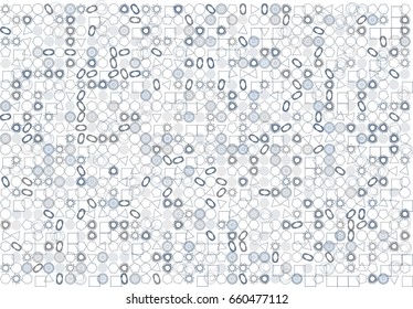 Abstract background with shape of mixed pattern. Style of mosaic or tile. Vector illustration graphic.