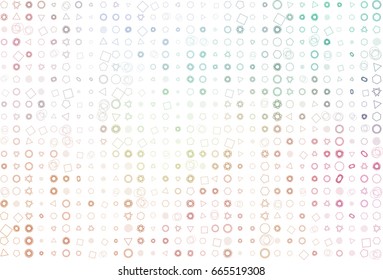 Abstract background with shape of mixed pattern. Style of mosaic or tile. Vector illustration graphic.
