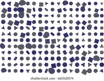Abstract background with shape of mixed pattern. Style of mosaic or tile. Vector illustration graphic.