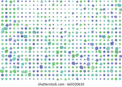 Abstract background with shape of mixed pattern. Style of mosaic or tile. Vector illustration graphic.