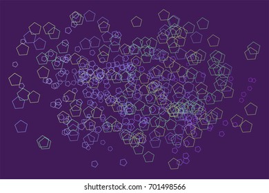 Abstract background with shape of pentagon pattern. Vector illustration graphic.