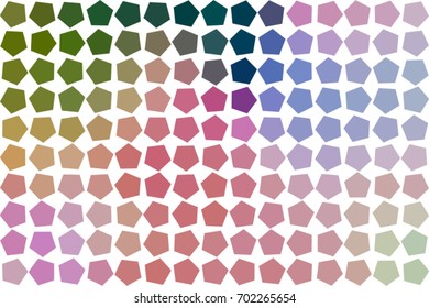 Abstract background with shape of pentagon pattern. Style of mosaic or tile. Vector illustration graphic.