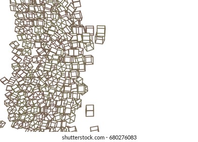 Abstract background with shape of square, rectangle pattern. 3D perspective view. Vector illustration graphic.