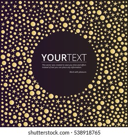 Abstract background with shapes of circles and stars with space for text. Template for banners or card, invitation and posters