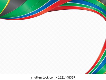 Abstract background with shapes with the colors of the flag of South Africa to use as Diploma or Certificate