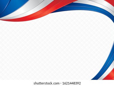 Abstract background with shapes with the colors of the flag of France or Paraguay to use as Diploma or Certificate