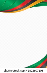Abstract background with shapes with the colors of the flag of Zambia to use as Diploma or Certificate