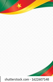 Abstract background with shapes with the colors of the flag of Cameroon to use as Diploma or Certificate
