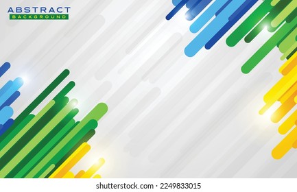 Abstract background with shapes with the colors of the flag of Brazil