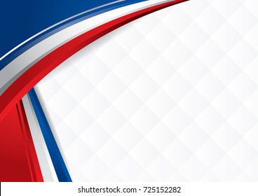 Abstract background with shapes with the colors of the flag of USA, Costa Rica, Chile, to use as Diploma or Certificate