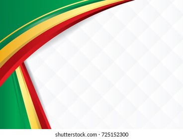 Abstract background with shapes with the colors of the flag of Senegal, to use as Diploma or Certificate