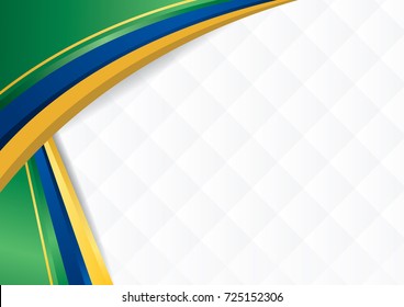 Abstract background with shapes with the colors of the flag of Brazil, to use as Diploma or Certificate