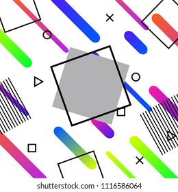 Abstract background with shapes compositions memphis style, stock vector