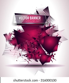 Abstract Background with Shapes Explosion For Cover, Flyers template, Brochure Layouts, Printed Material, Business Cards, Magazine Page Patterns.