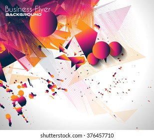 Abstract Background with Shapes Explosion For Cover, Flyers template, Brochure Layouts, Prnted Material, Business Cards, Magazine Page Patterns.