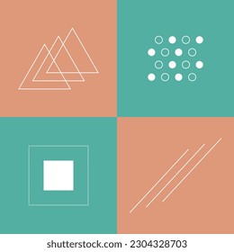 Abstract background with shapes. Geometric pattern. Vector illustration