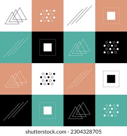 Abstract background with shapes. Geometric pattern. Vector illustration