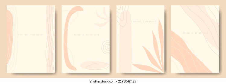 Abstract background with shapes and line art. Copy space for text. Vector illustration