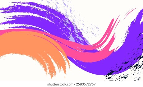 ABSTRACT BACKGROUND WITH SHAPES MESSY BRUSH COLORFUL DESIGN VECTOR TEMPLATE FOR WALLPAPER, COVER DESIGN